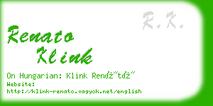 renato klink business card
